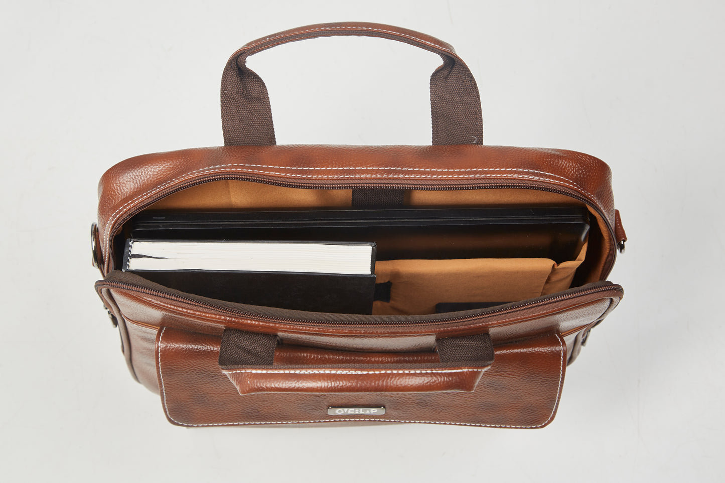 Premium Genuine Leather Laptop Bag - Stylish Protection for Professionals