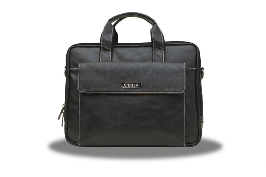 Classic Genuine Leather Laptop/MacBook Bag - Timeless Elegance for Professionals